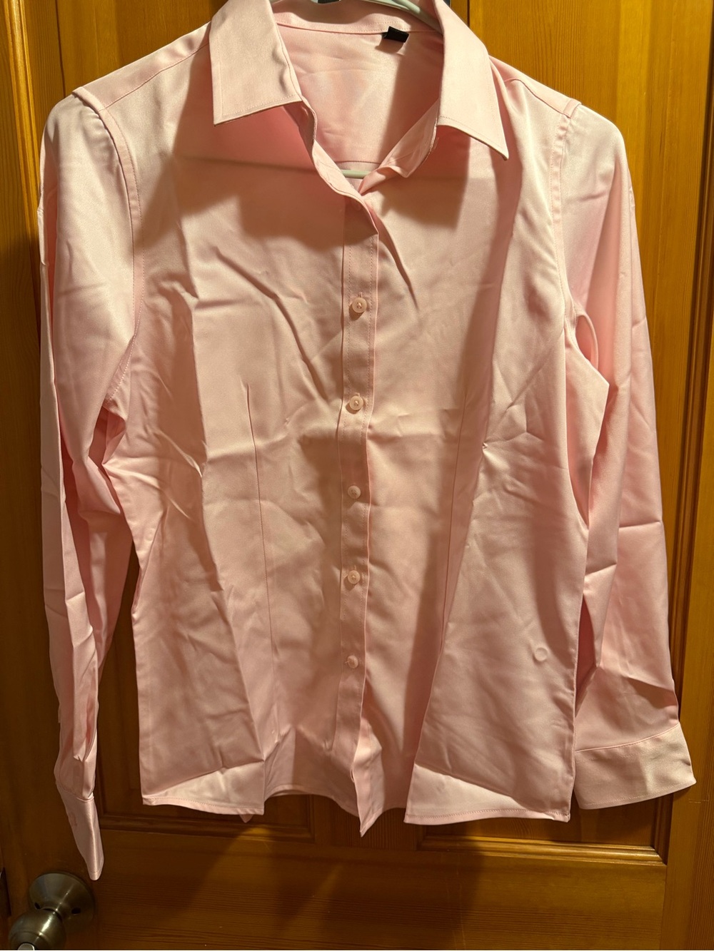 Women’s Classic Pink Button-Up Dress Shirt